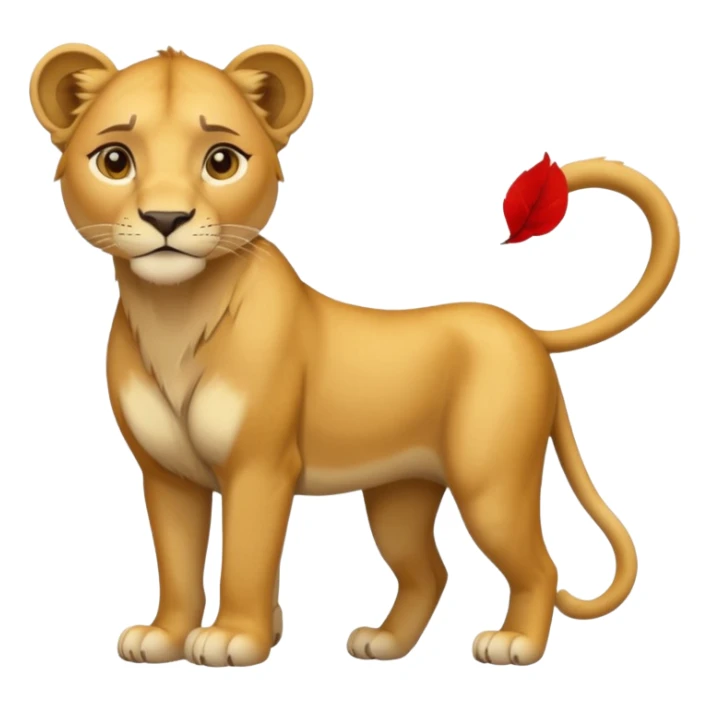 in lion family, only mother., full body, single tail sticker
