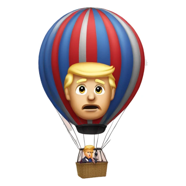 Donald trump in a hot air balloon  sticker