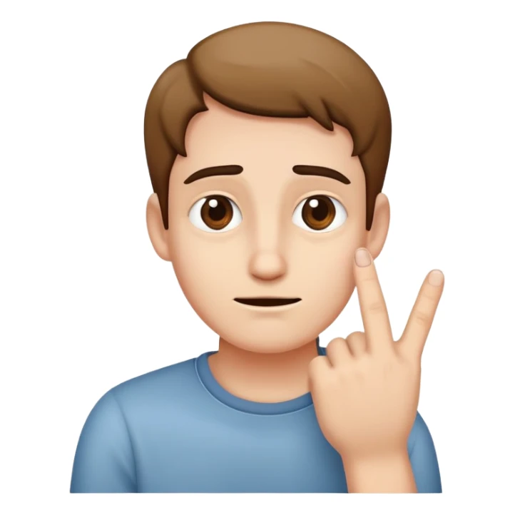 mischievous finger tenting hands with sneaky face  sticker