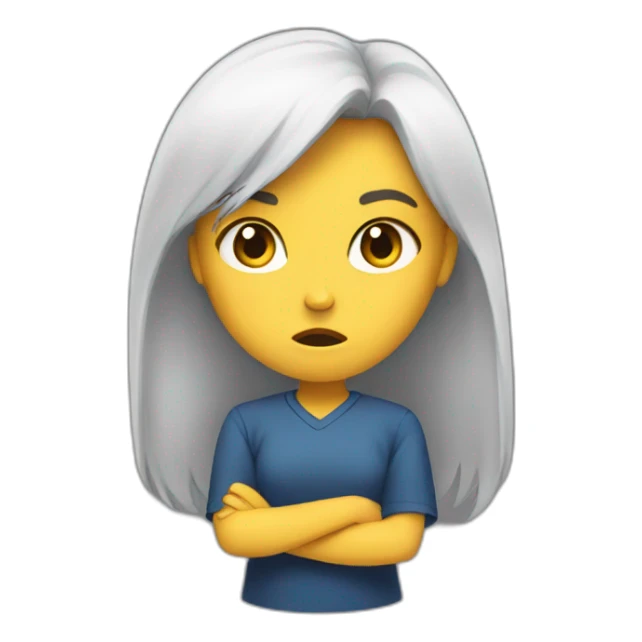 a girl who is angry to students sticker