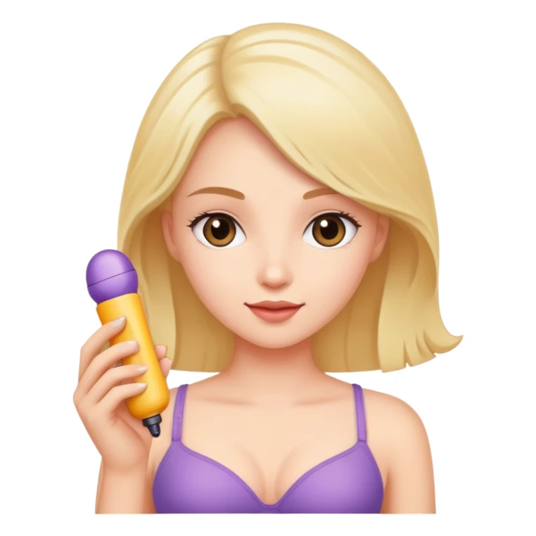Girl with vibrator sticker
