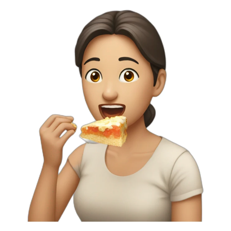 Cristina Córdula eating a kinder sticker