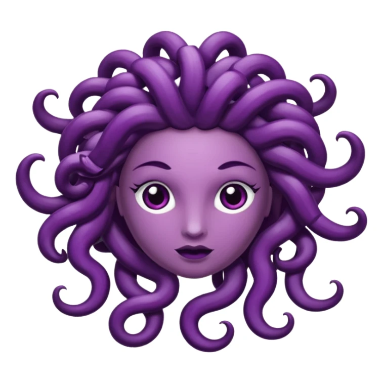 Hazme una medusa con piel de uva morada sticker