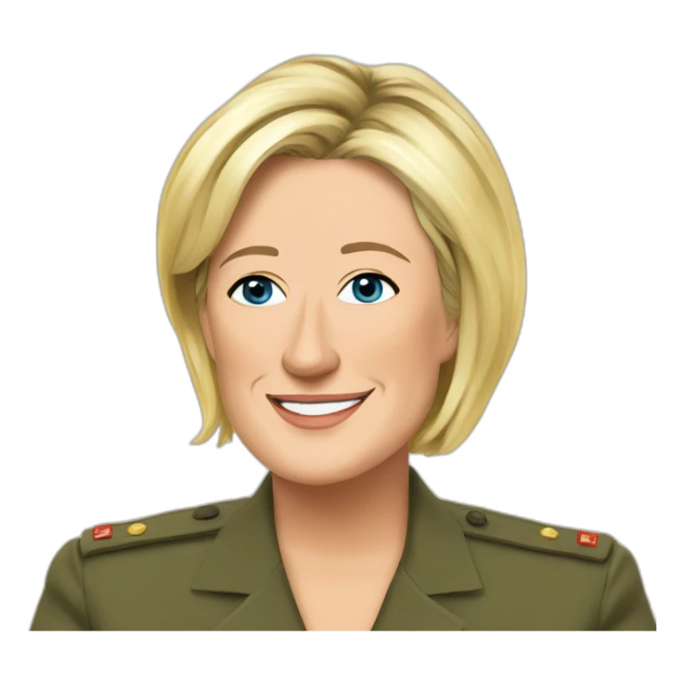 Marine Le Pen tête de chien sticker