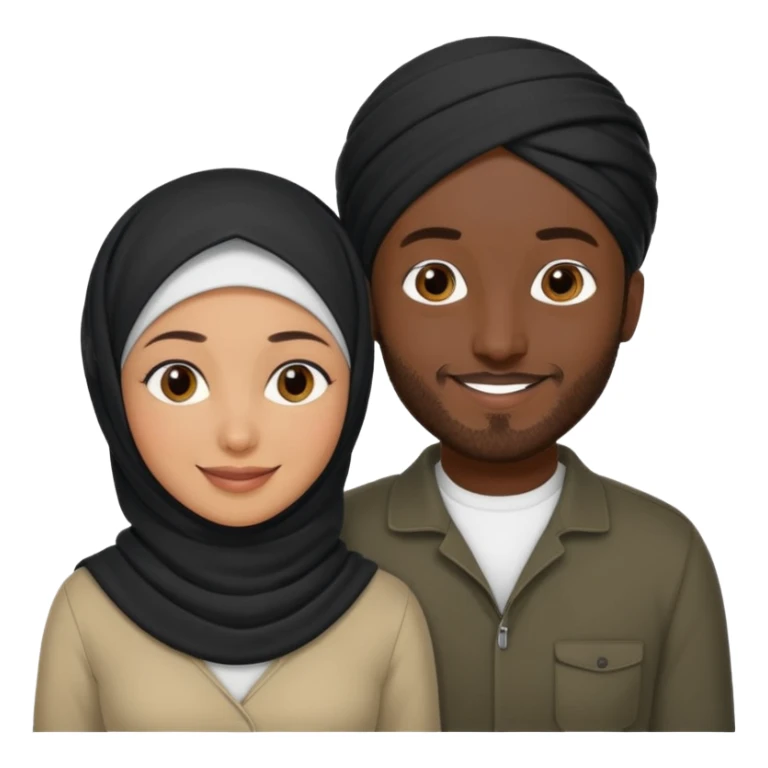 Mixed hijabi wife only  black husband black   sticker