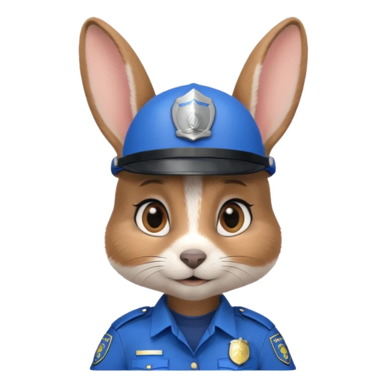 judy hopps, Rabbit police, blue uniform including helmet of uniform sticker