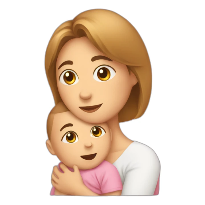 mom and baby sticker