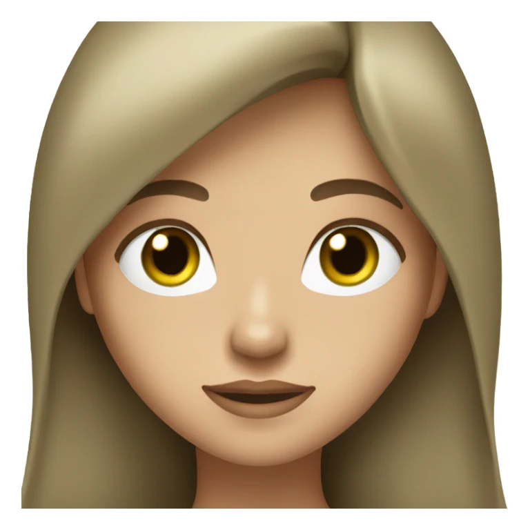 A light brunette woman with long hair and green eyes  sticker