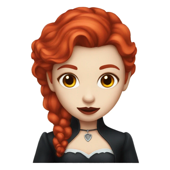 vampire girl with red hair and fair skin sticker