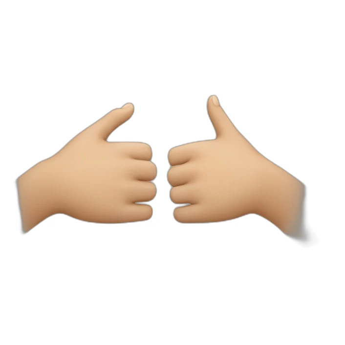 Two hands who one finger cross together  sticker