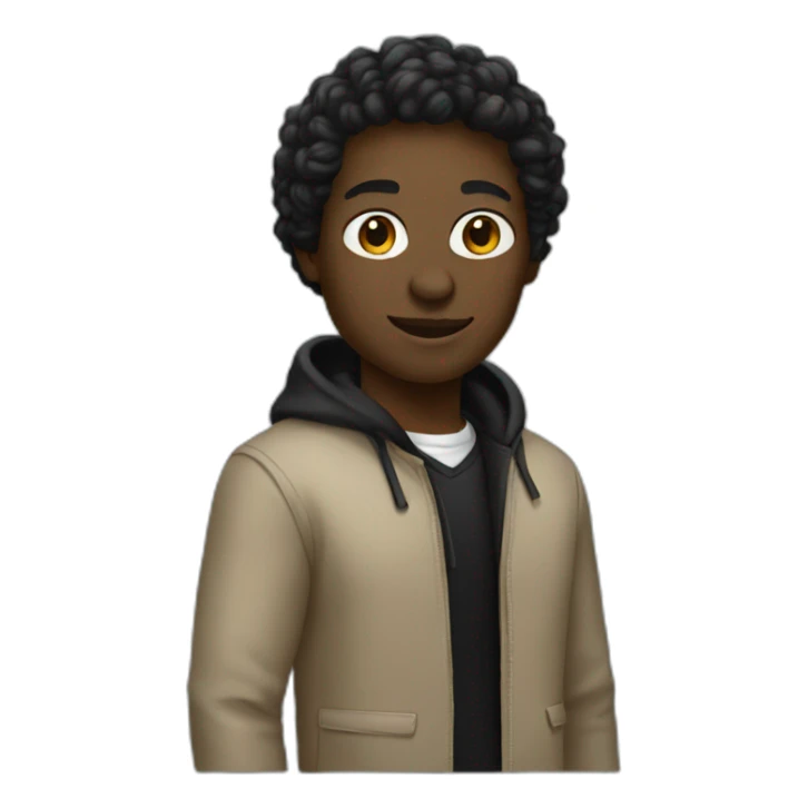 designer with black and beige outfit sticker