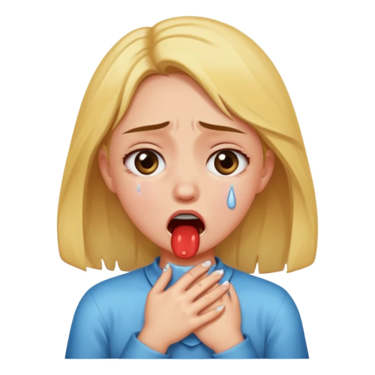 Girl choking them self sticker