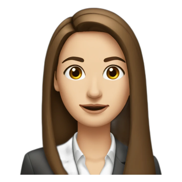 lady-long-straight-brown-hair-beautiful-eye-eyebrow-suit sticker