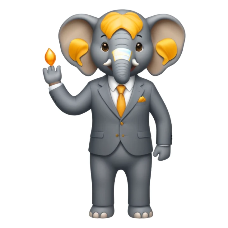 The elephand went in a suit
 sticker