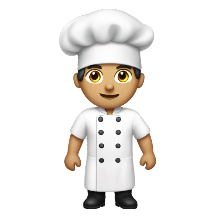 White boy with dark hair dressed as sous- chef  sticker