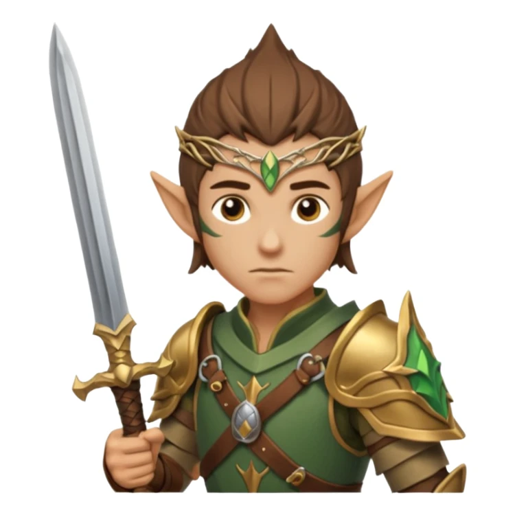 ESO male wood elf warrior sticker