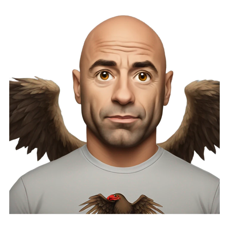 Joe Rogan wearing Albanian eagle shirt sticker