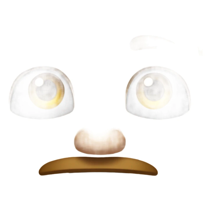 Emoji with one eyebrow up and one eyebrow down looking sus sticker