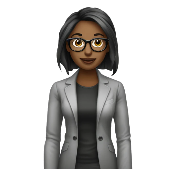 SOCIAL MEDIA ESTRATEGISTA, MULHER , CABELO PRETO liso COM OCULOS DE GRAU E  CANECA DE CAFE  sticker