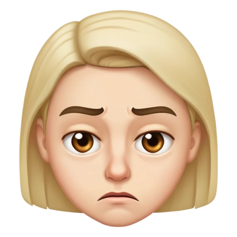 Original emoji disgusting look and raised eyebrow sticker