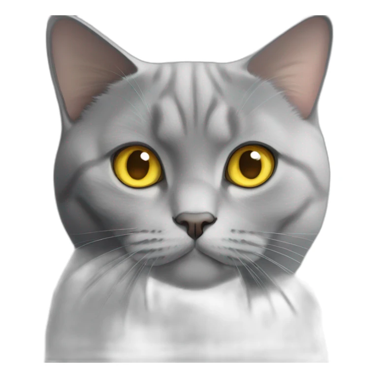 A british shorthair cat in schildpatt with yellow eyes sticker