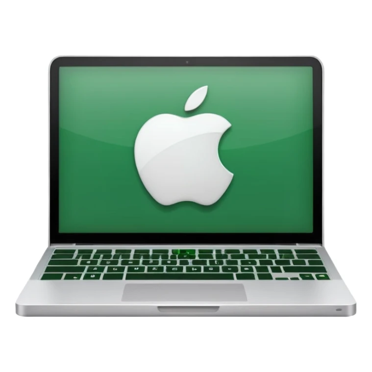 apple style emoji of a laptop with a green Excel icon on the display sticker