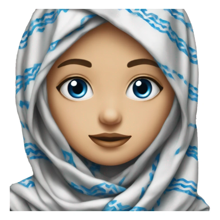 Girl Keffiyeh blue eyes sticker
