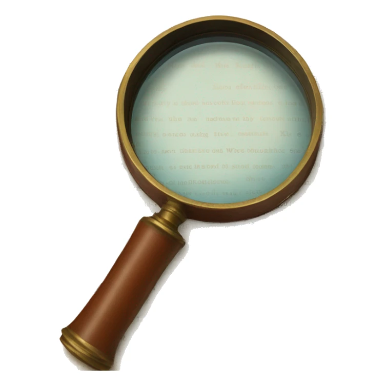 vintage book with magnifying glass sticker