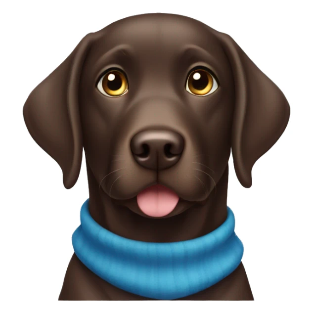 Chocolate labrador named Haru with Blue eyes sticker