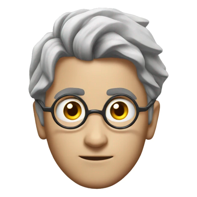 Harry Potter with a lightning bolt symbol on his forehead sticker