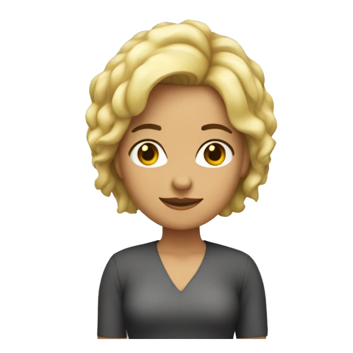 Chica rubia con pelo corto de 40 años sticker