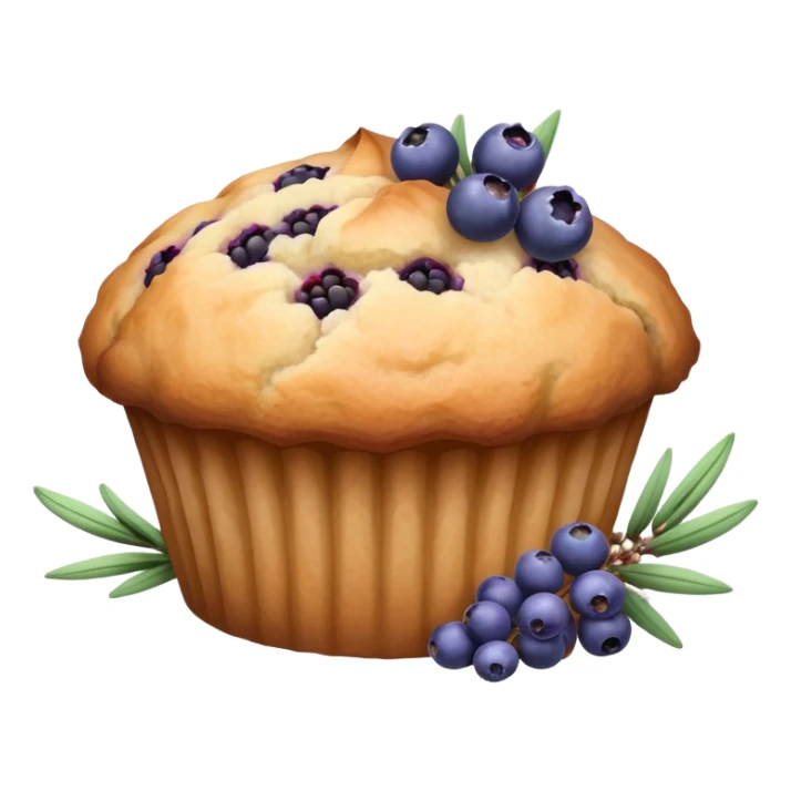 Lavender sprig muffin with berries sticker