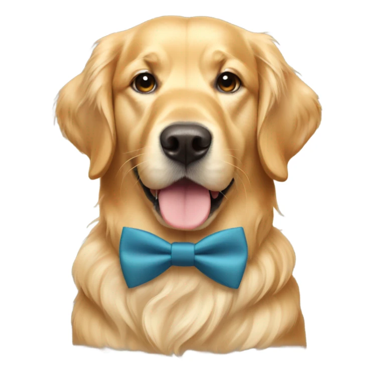 Golden retriever wearing a bow tie  sticker
