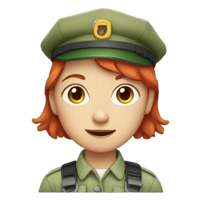 girl with red hair who is a zookeeper  sticker