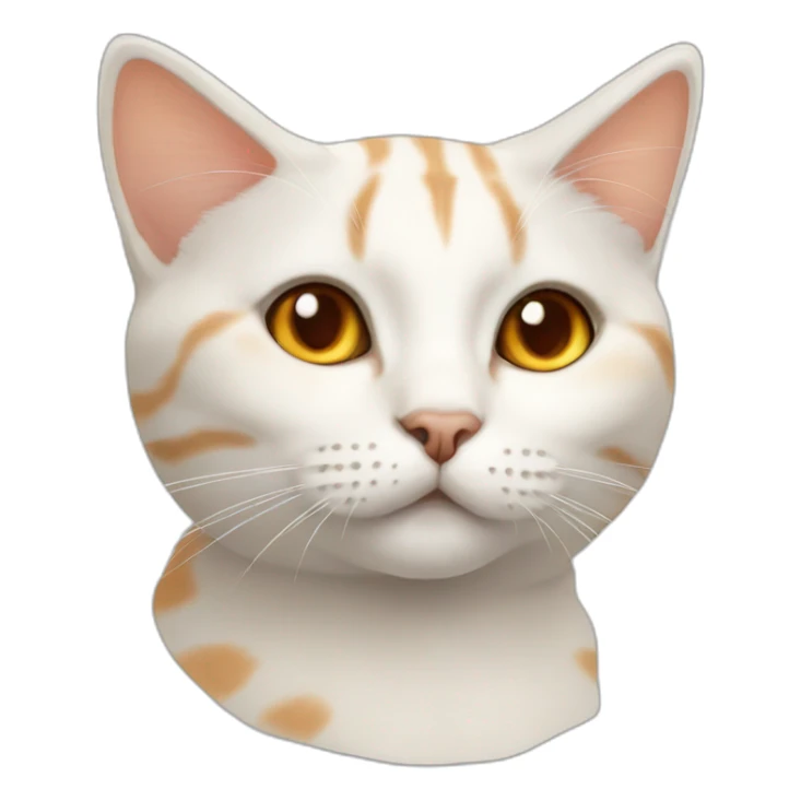 White cream with large orange markings British short hair cat sticker