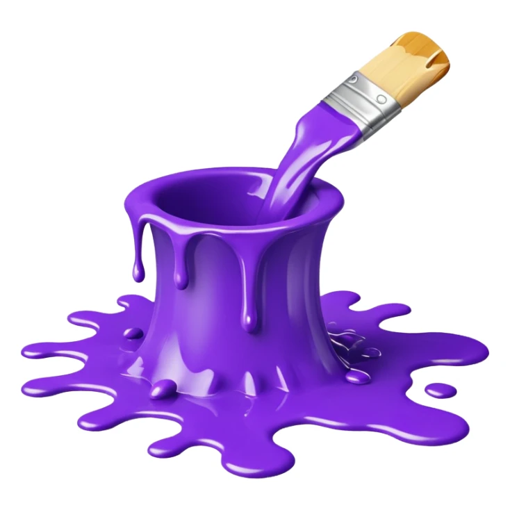 paint splatter, spilled paint, purple color. sticker