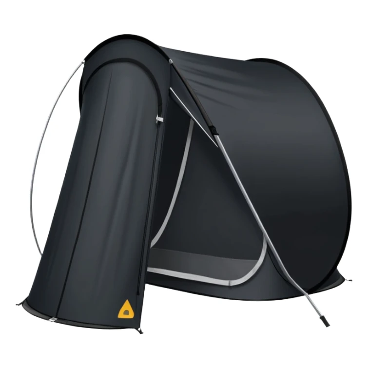 Tall Oval Narrow Pop up tent black sticker