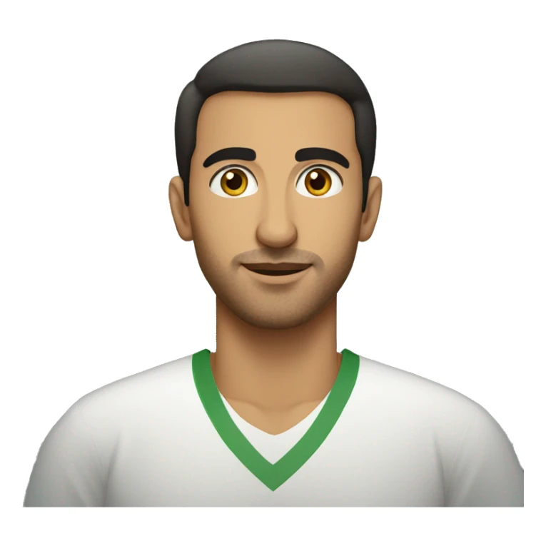 tall algerian men with brown eyes wearing the algerian shirt sticker
