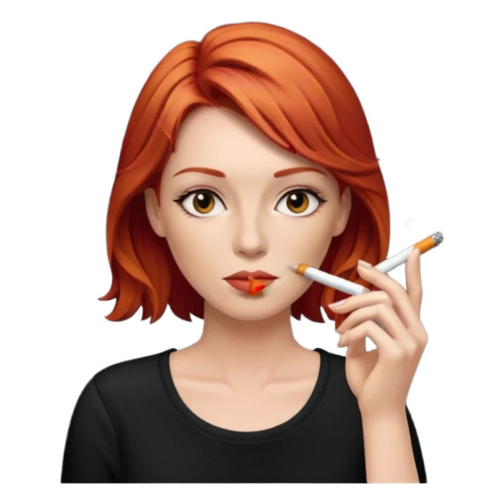femme rousse qui fume sticker