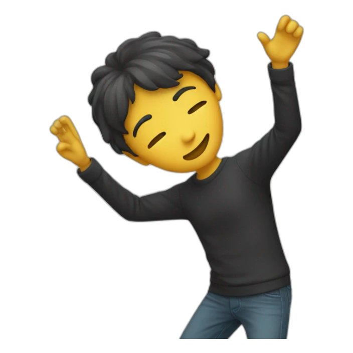 Personne qui fait un dab sticker