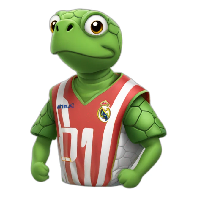 Tortue avec maillot du réal madrid sticker