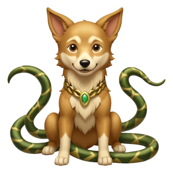 loki god of mischief as a dog. he as snakes dynamic pose sticker
