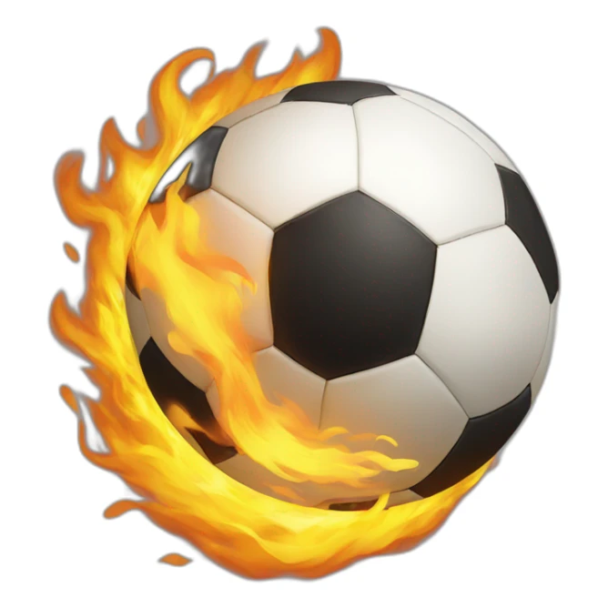 Ballon de football en feu sticker