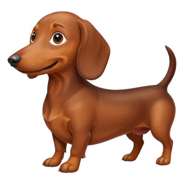 Emoji di un bassotto cane sticker