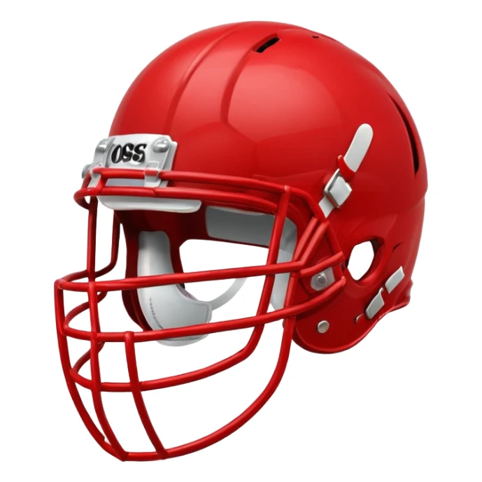 college football player helmets red  sticker
