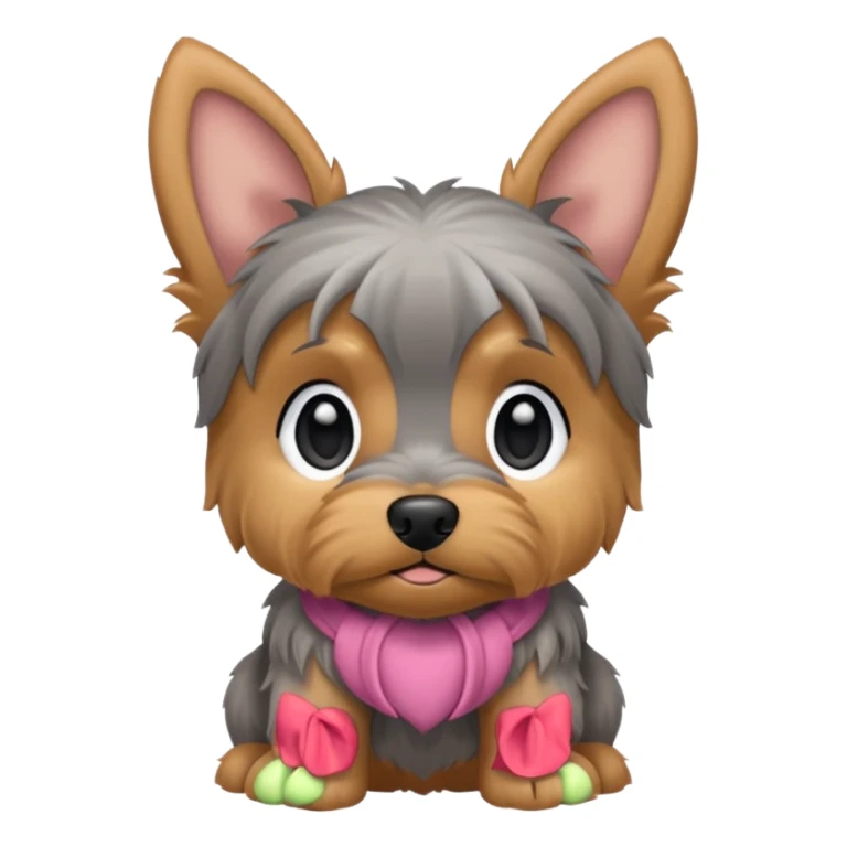 Floppy eared Yorkie puppy sticker