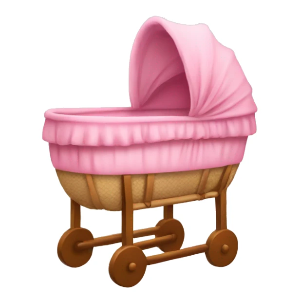 Pink baby bassinet  sticker