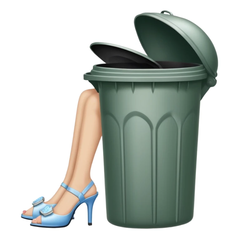 Cendrillon avec des chaussures en forme de poubelle  sticker