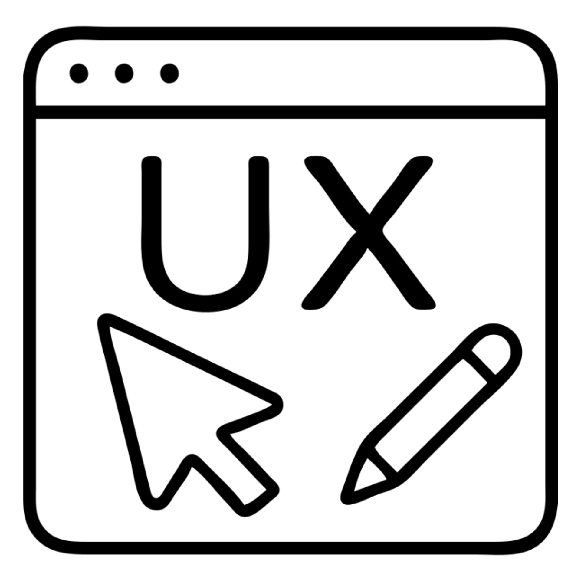 UX design icon, 24 by 24 px, 1 px stroke sticker