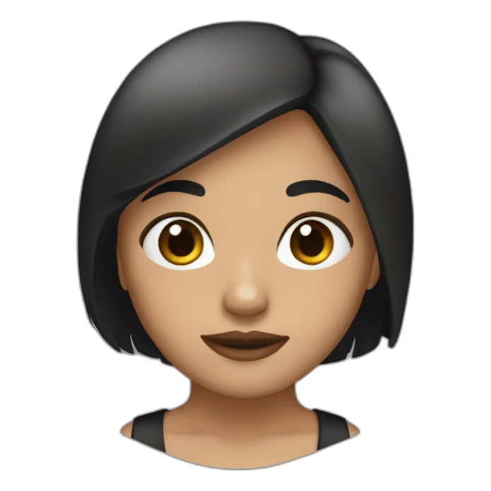 girl with dark bob sticker